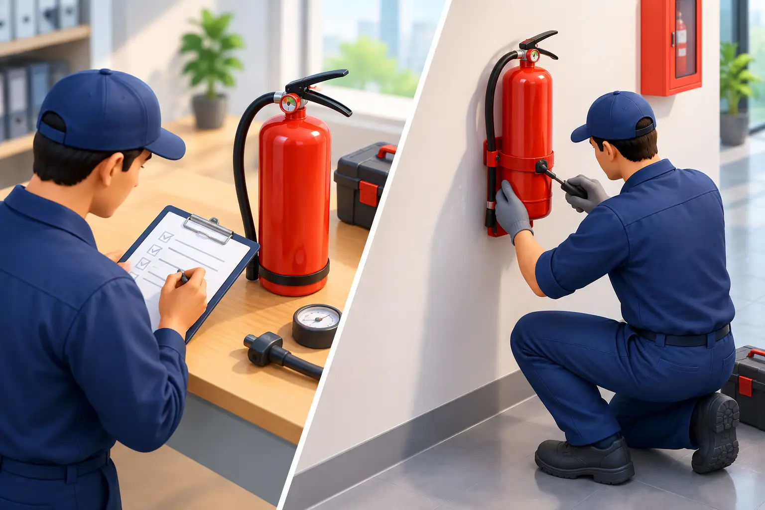 Commissioning vs Installation of Fire Extinguishers